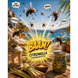 CITRONELLA ΕΛΑΙΟΔΙΑΛΥΤΗ (ΚΑΙ ΓΙΑ ΚΕΡΙΑ)