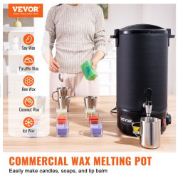 ΗΛΕΚΤΡΙΚΟ WAX MELTER 10L VEVOR ΓΙΑ ΚΑΤΑΣΚΕΥΗ ΚΕΡΙΩΝ  (30°C-110°C)