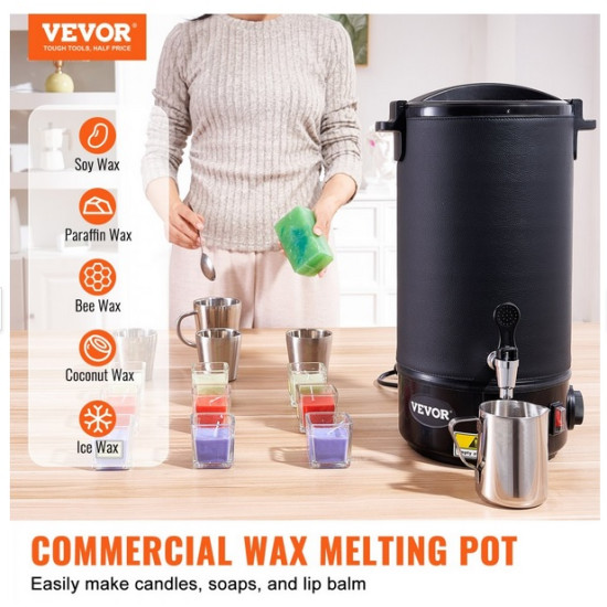 ΗΛΕΚΤΡΙΚΟ WAX MELTER 10L VEVOR ΓΙΑ ΚΑΤΑΣΚΕΥΗ ΚΕΡΙΩΝ (30°C-110°C) ΗΛΕΚΤΡΙΚΟ WAX MELTER 10L VEVOR ΓΙΑ ΚΑΤΑΣΚΕΥΗ ΚΕΡΙΩΝ (30°C-110°C)