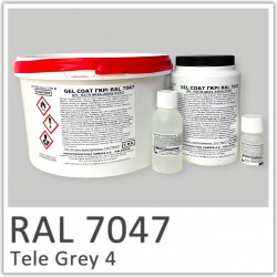 GEL COAT ΓΚΡΙ ΠΙΝΕΛΟΥ (RAL 7047 ) με καταλύτη